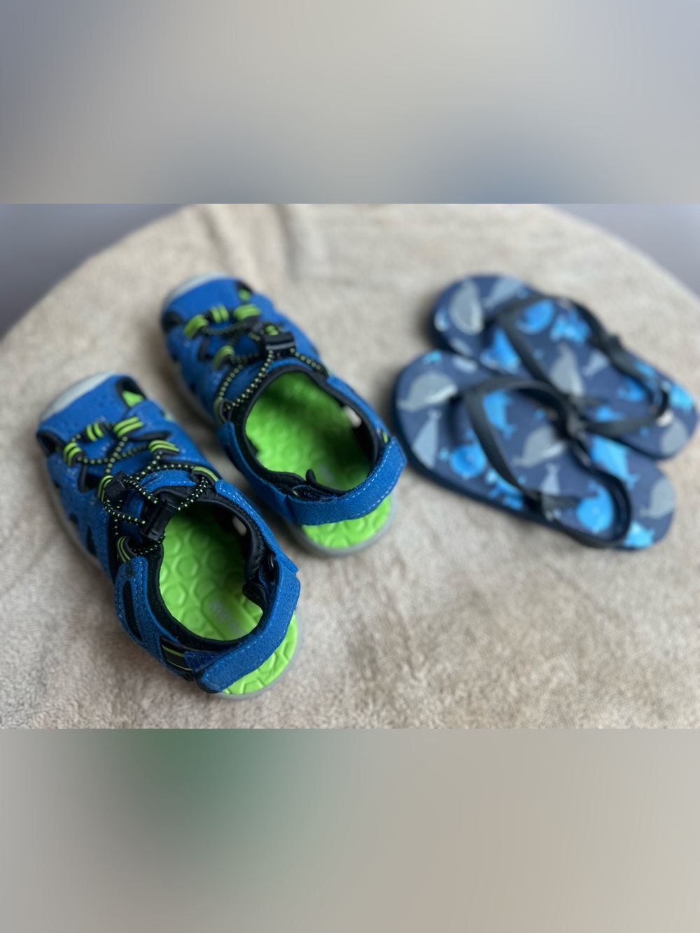 Kids Blue Slip-On Water Shoes and Sandals - Picture 3 of 16